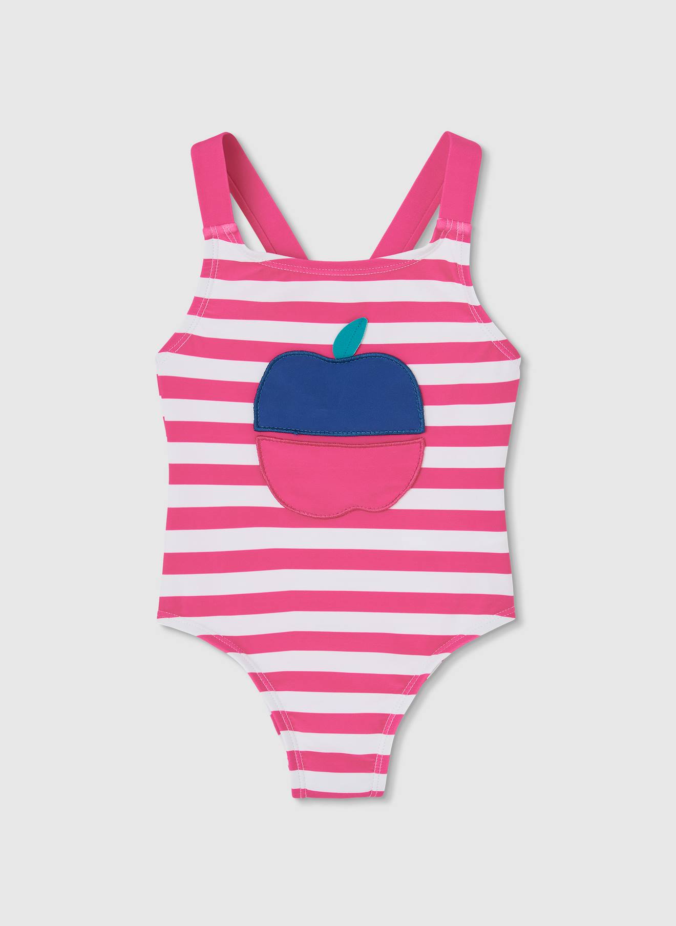 Maillot De Bain Fille À Rayures Multicolore
