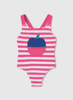 -Maillot de bain fille à rayures