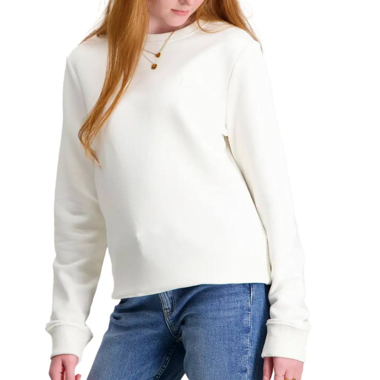 Sweat Fille Mono Blanc