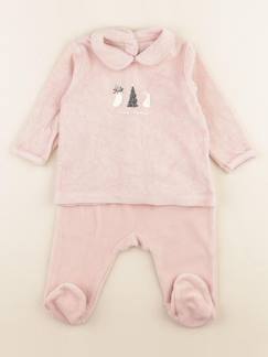Seconde main-Fille-Pyjama, surpyjama, dors-bien-Pyjama velours - 6 mois