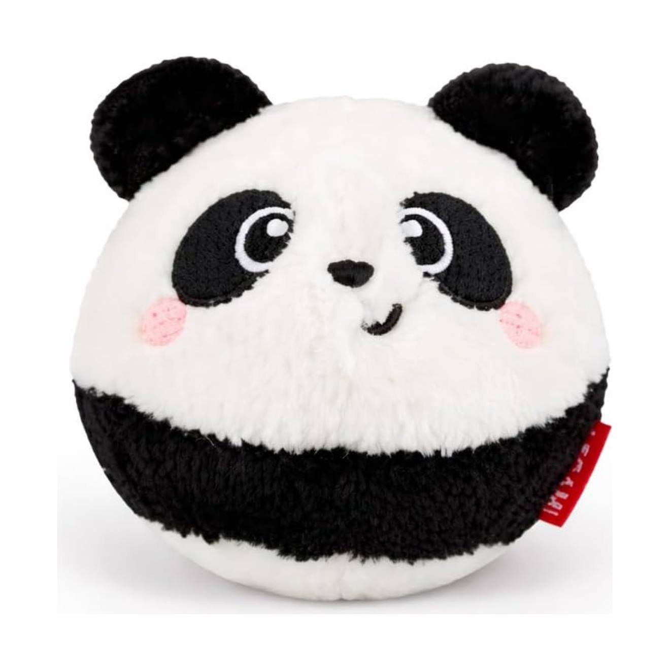 Boule Rebondissante En Peluche Douce Panda Noir Et Blanc