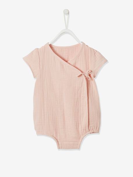 VERTBAUDET Cache-Couche Bébé En Gaze De Coton Rose Poudré - Taille Naissance 50cm