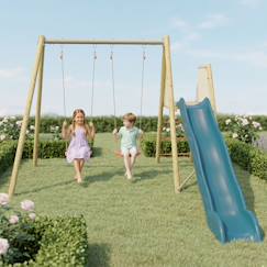 Jouet-Portique balançoire avec toboggan - techwood harmonie billy pour enfants