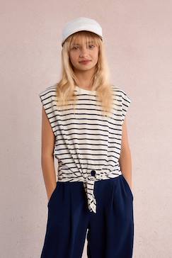 T-shirt rayé, à nouer  - vertbaudet enfant