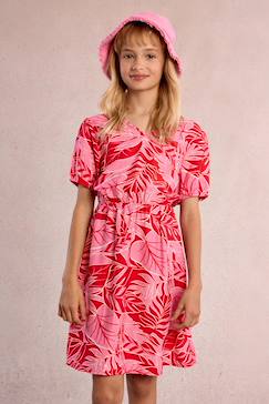-Robe imprimée, taille élastiquée
