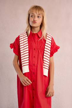 -Robe chemise à smocks