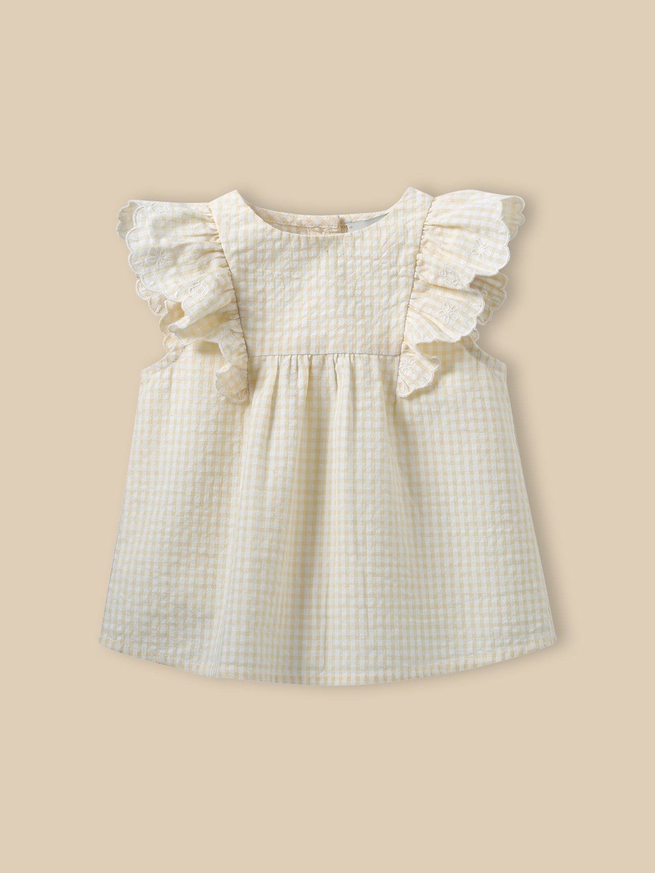 Blouse Vichy Bébé Vichy Jaune