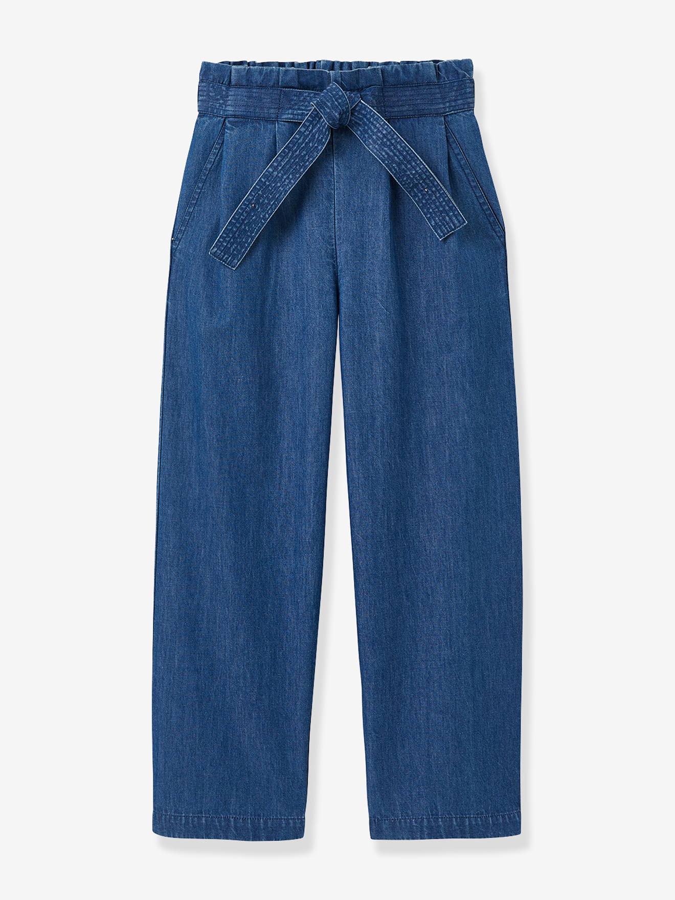 Pantalon Ceinturé Fille Marine