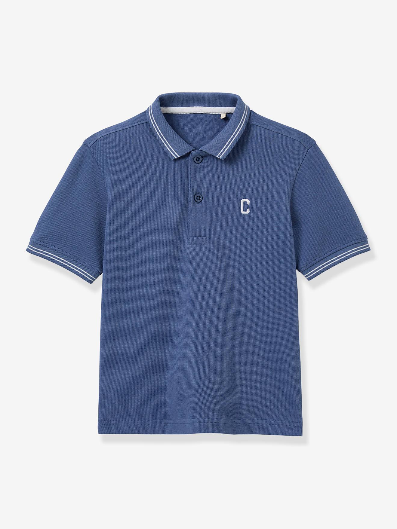 Polo Brodé Bleu
