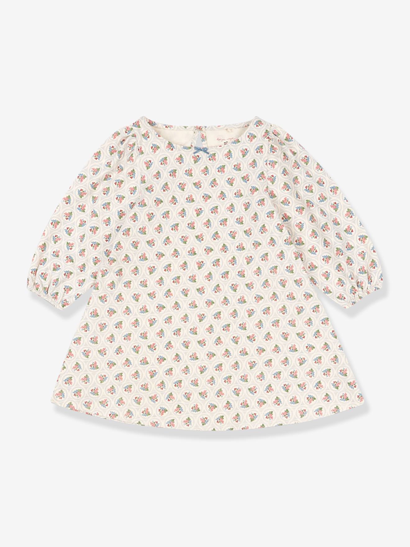 Robe longue manches volumineuses beige