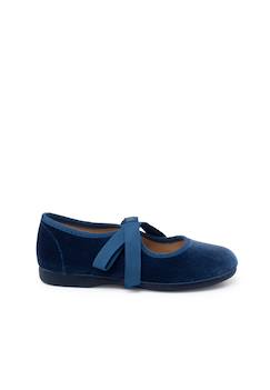 Chaussures-Chaussures fille 23-38-Chaussures babies velours avec nœud gros-grain filles