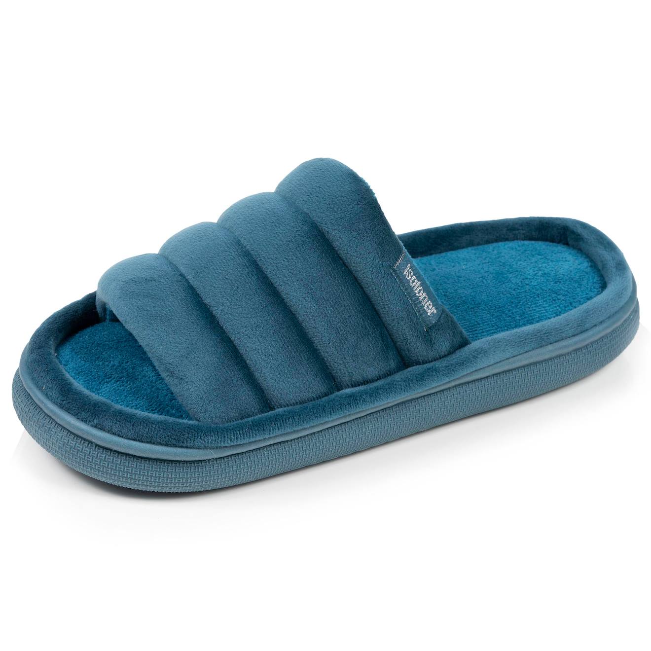 Chaussons Mules Ouvertes Velours Semelle Bloup Xtra Confort Bleucanard 22 €