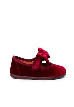 Chaussures-Chaussures fille 23-38-Chaussures babies en velours avec lien à nouer