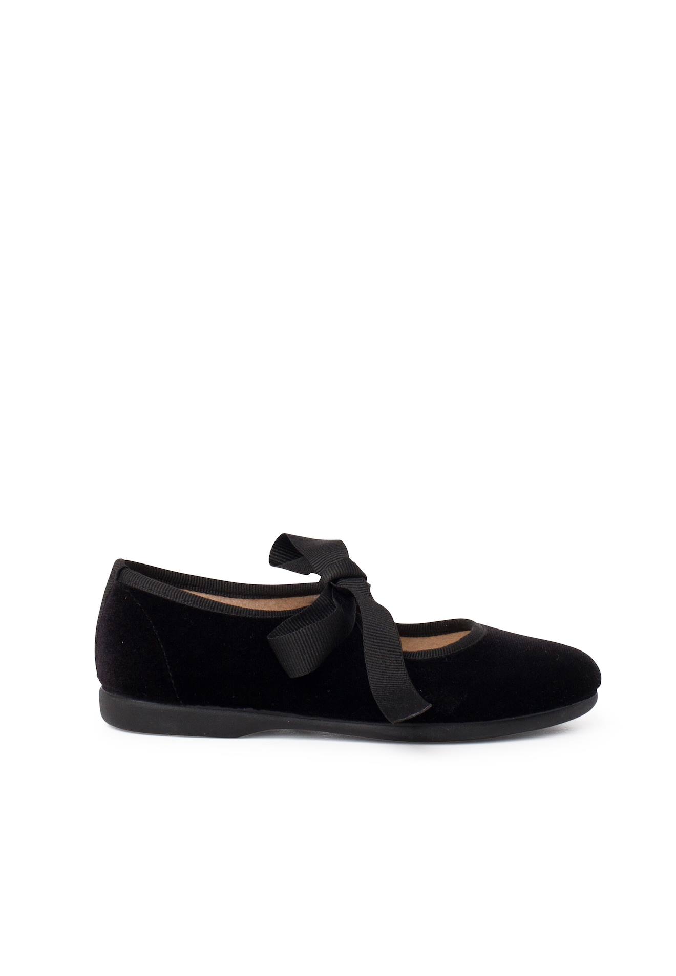 Chaussures Babies Velours Avec Nud Gros-grain Filles Noir 39 €