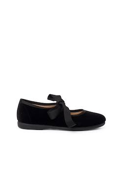 Chaussures-Chaussures fille 23-38-Chaussures babies velours avec nœud gros-grain filles
