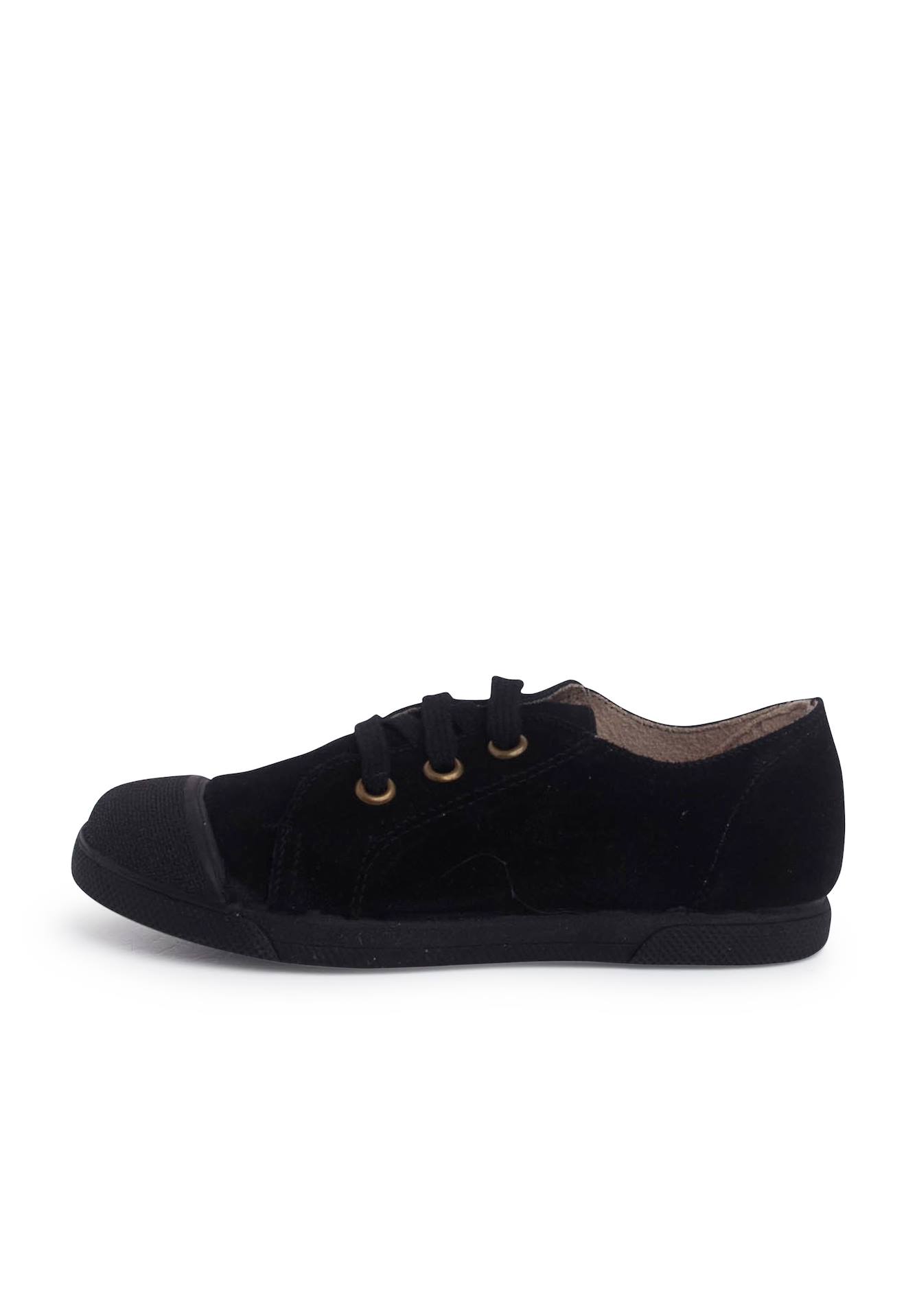 Baskets En Sude Avec Embout En Caoutchouc Et Lacets Noir 46 €