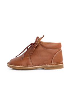 Bottines en cuir à lacets monkey face  - vertbaudet enfant
