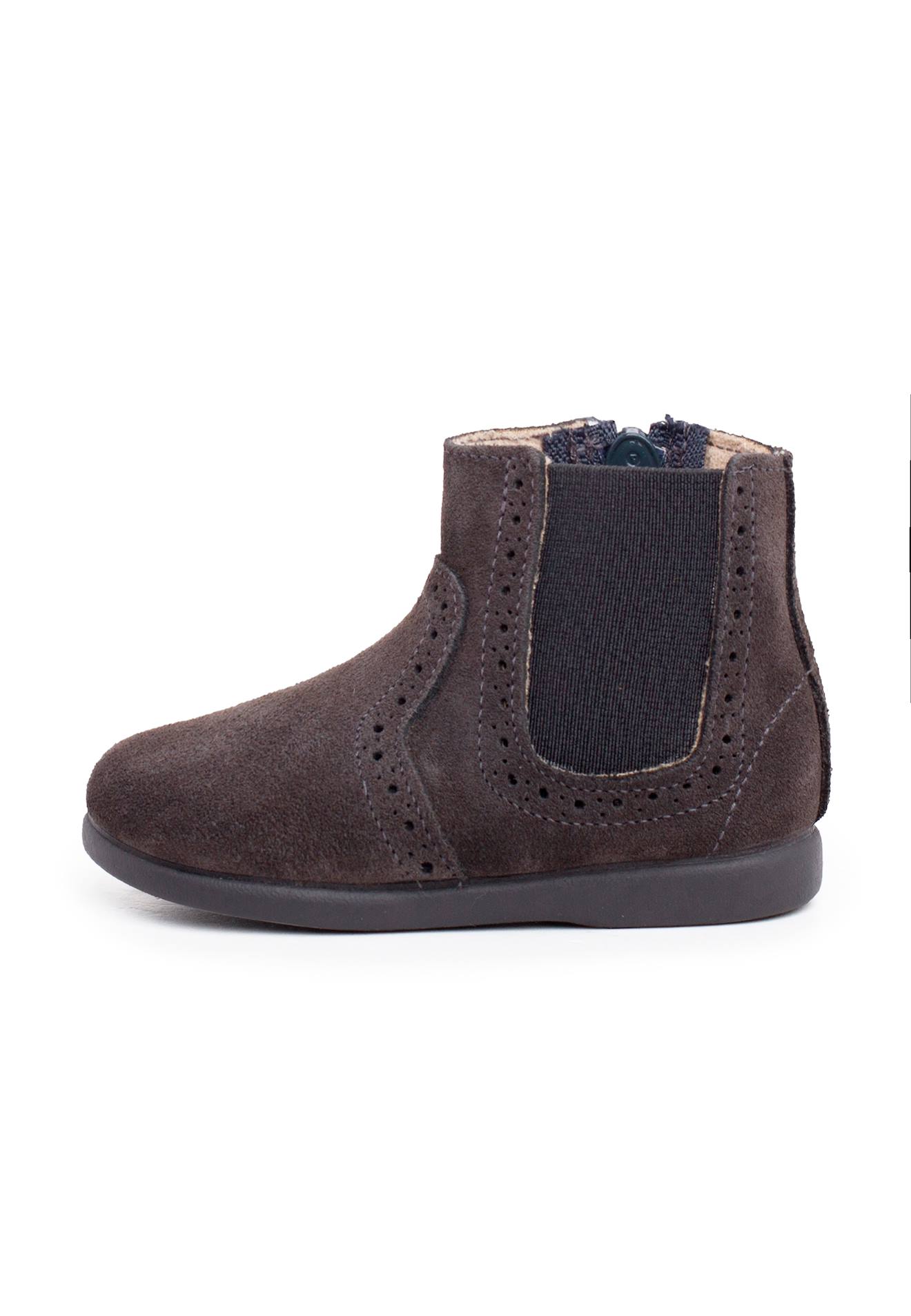 Bottines Zippées Et Élastiques Fille Gris Bottines Zippées Et Élastiques Fille Gris