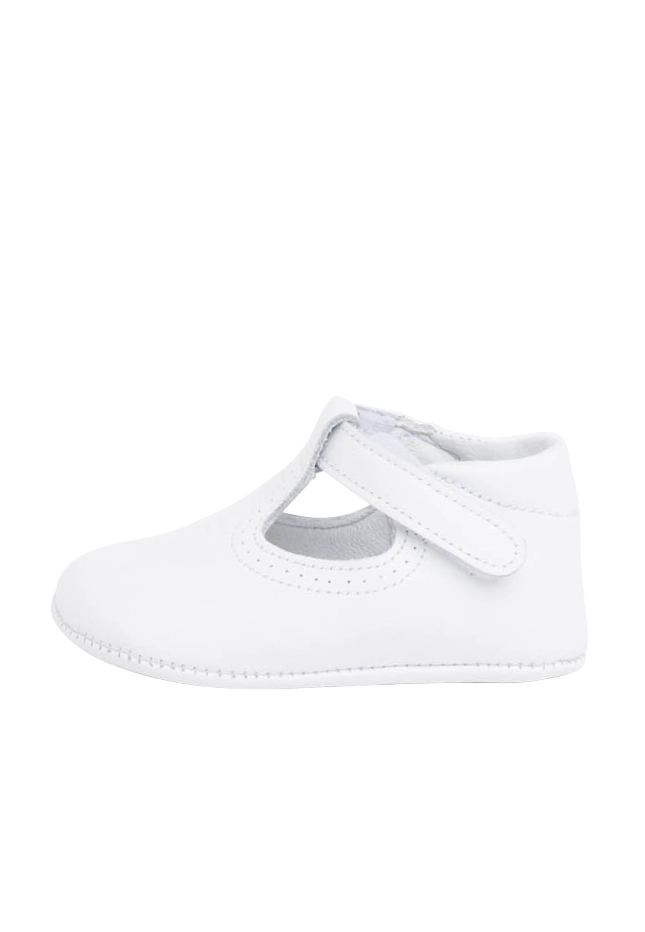 Salomés En Cuir Avec Fermeture Scratch Blanc Salomés En Cuir Avec Fermeture Scratch Blanc