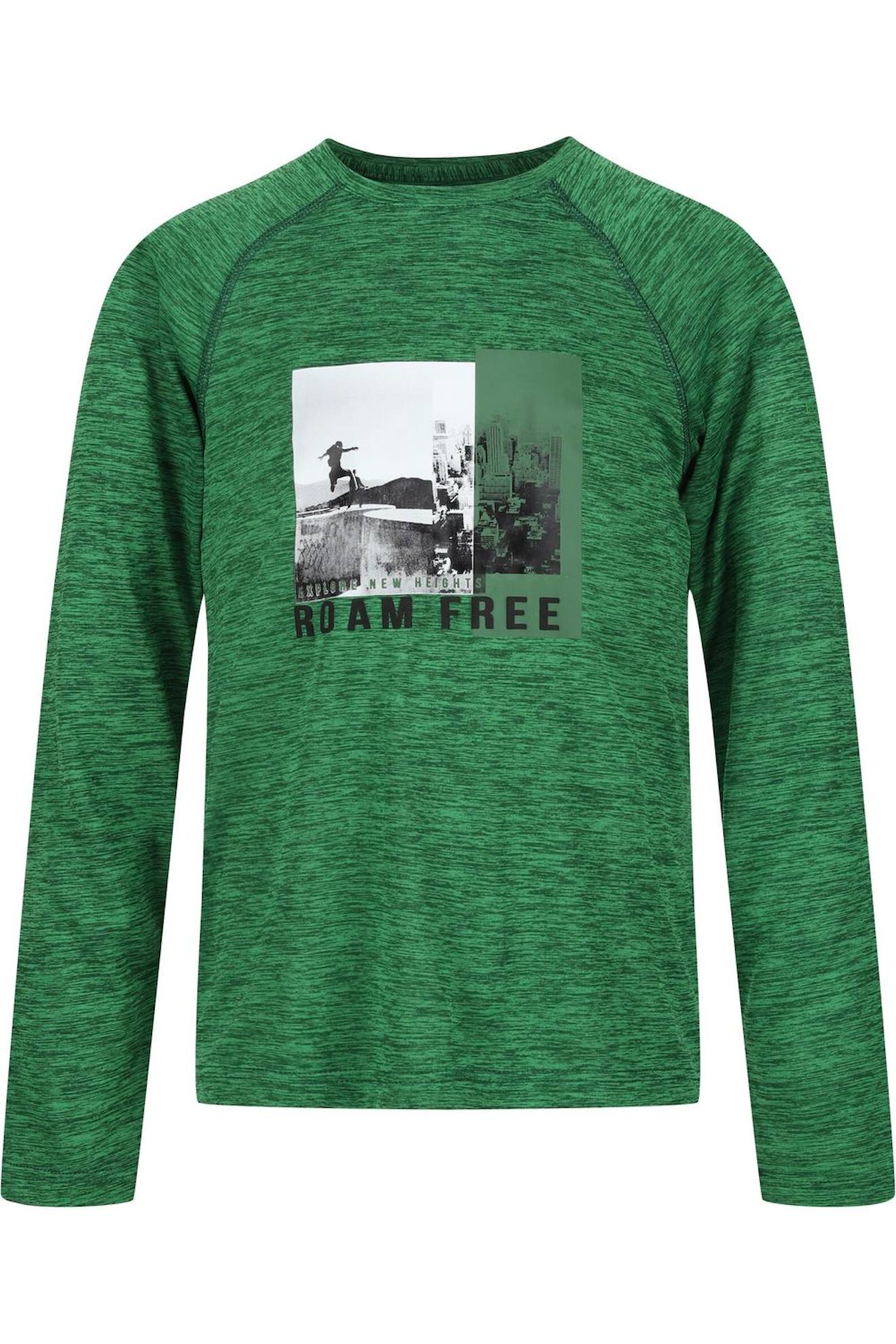 T-shirt Burnlee Roam Free Vert Des Champs