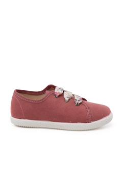 Chaussures-Baskets à lacets fleurs en serratex