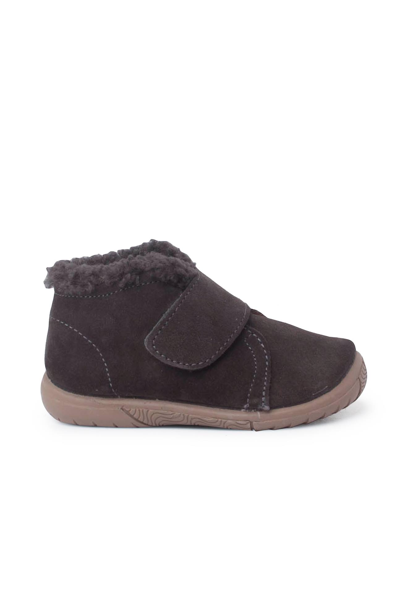Botte Avec Col En Laine D'agneau Et Sangle D'enfilage Gris Botte Avec Col En Laine D'agneau Et Sangle D'enfilage Gris