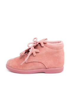 Chaussures-Bottines à lacets en daim avec ornement flocon de neige
