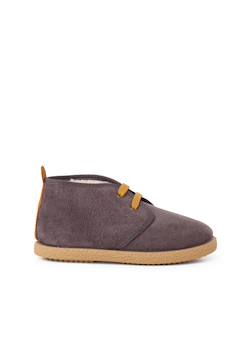Chaussures-Chaussures bébé 17-26-Bottines doublées en suède de mouton avec bande arrière