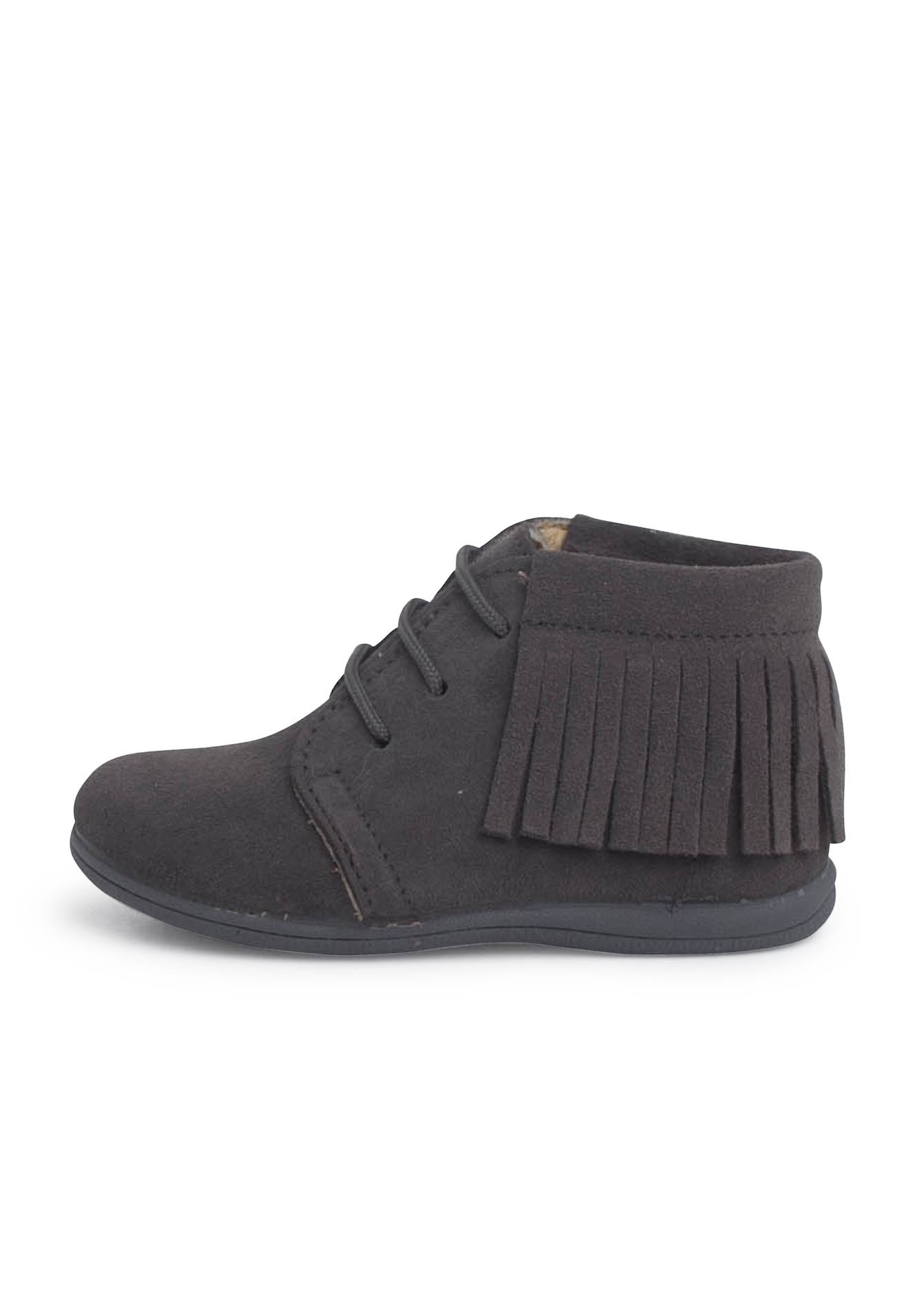 Bottes Frangées À Lacets Premiers Pas Gris Bottes Frangées À Lacets Premiers Pas Gris
