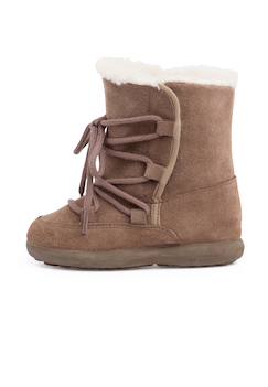 Chaussures-Chaussures fille 23-38-Bottes en peau de mouton avec fermeture collante