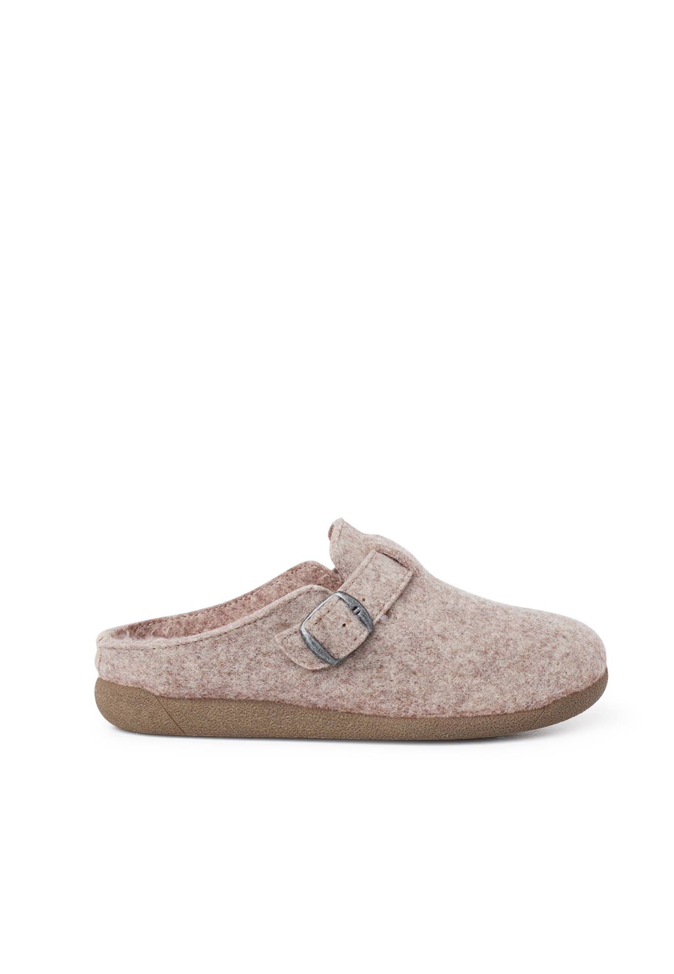 Sabots Maison Boucle Plante Rembourrée Beige
