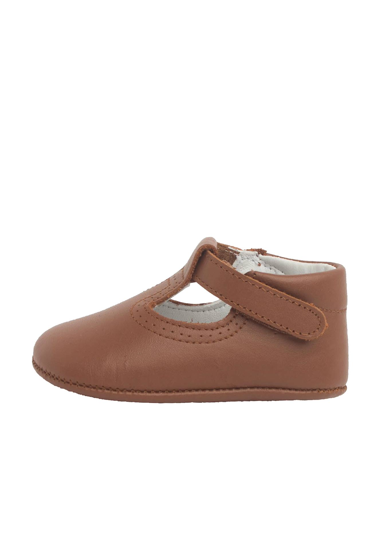 Salomés En Cuir Avec Fermeture Scratch Couleur Cuir