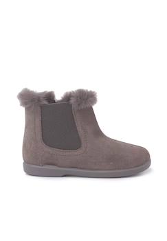 Chaussures-Chaussures fille 23-38-Bottines chelsea pour filles avec col en fourrure