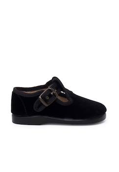 Chaussures-Salomés velours boucle