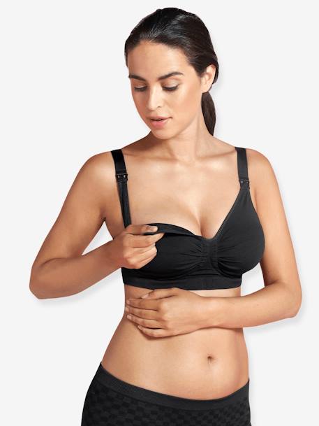Soutien-gorge grossesse et allaitement sans coutures Carri-gel Blanc+Noir 8 - vertbaudet enfant 