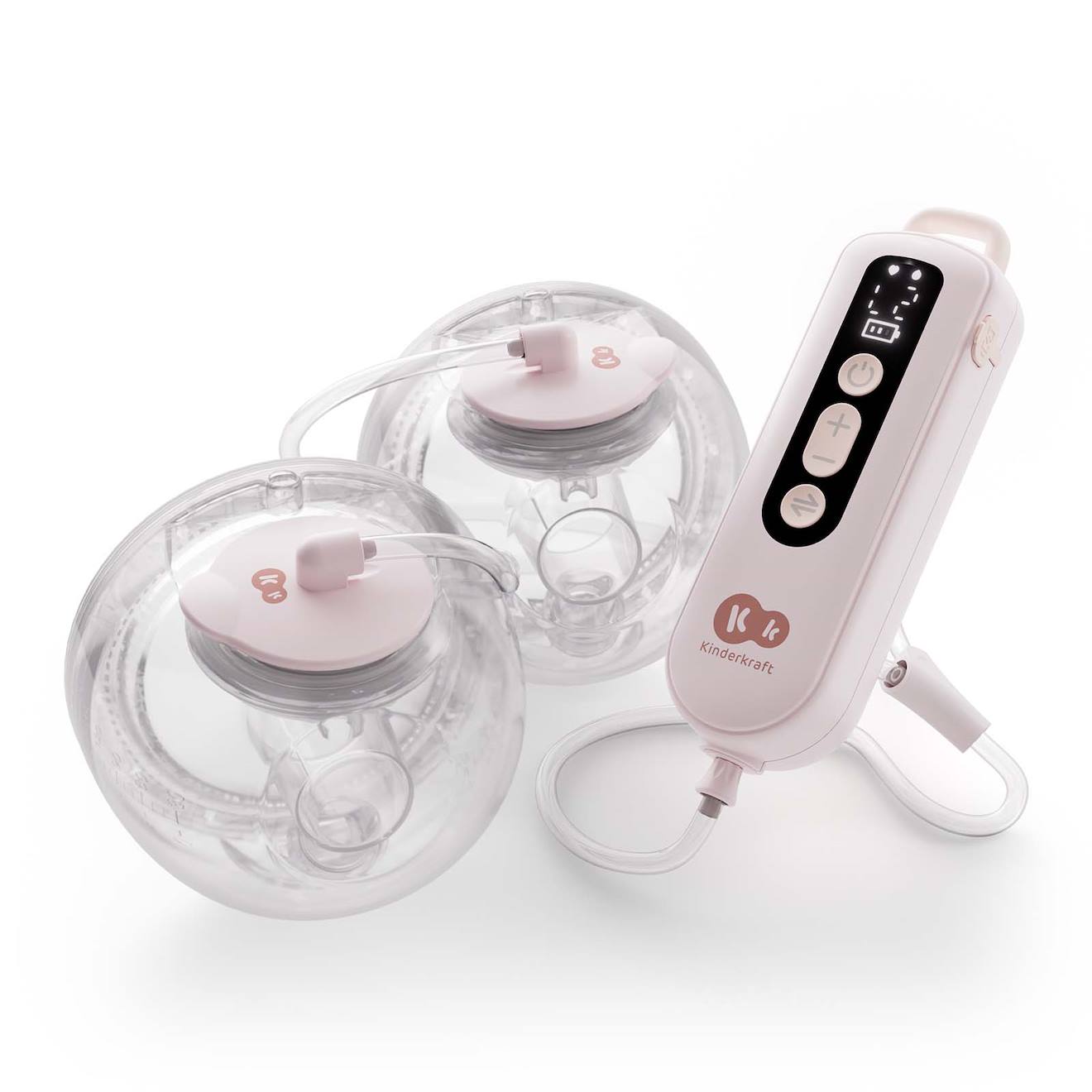 Tire-lait Électrique Double Gentleflow, 3 Modes, 9 Intensités, Mémoire Des Réglages, Sans Fil Usb-c, Jusqu’à 120 Min D’autonomie Pink (Kinderkraft) - Image 1