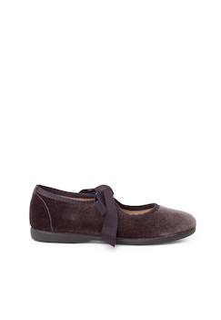 Chaussures-Chaussures fille 23-38-Chaussures babies velours avec nœud gros-grain filles