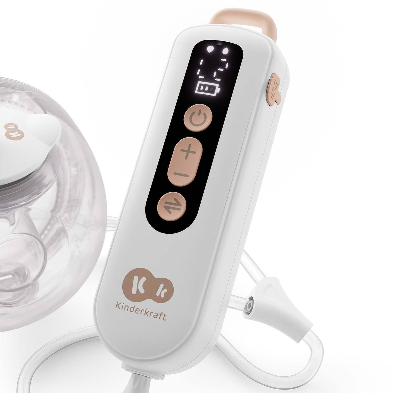 Tire-lait Électrique Double Gentleflow, 3 Modes, 9 Intensités, Mémoire Des Réglages, Sans Fil Usb-c, Jusqu’à 120 Min D’autonomie Gold (Kinderkraft) - Image 2