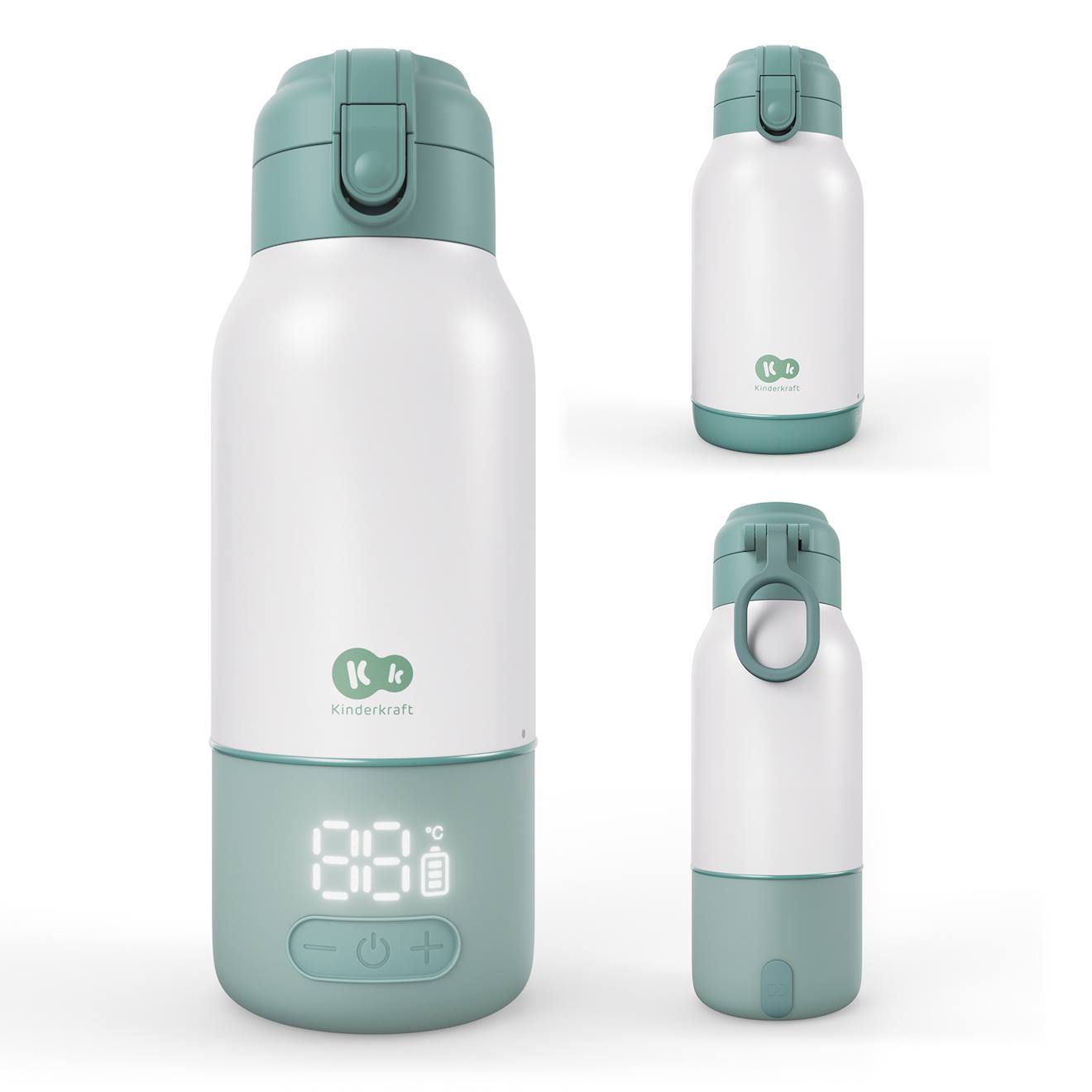Chauffe-biberon Mobile Kinderkraft Gaja 2 En 1 Avec Thermos 500 Ml, Écran Numérique, Chauffe Rapide Et Maintien Au Chaud 20 H Vert (Kinderkraft) - Couverture