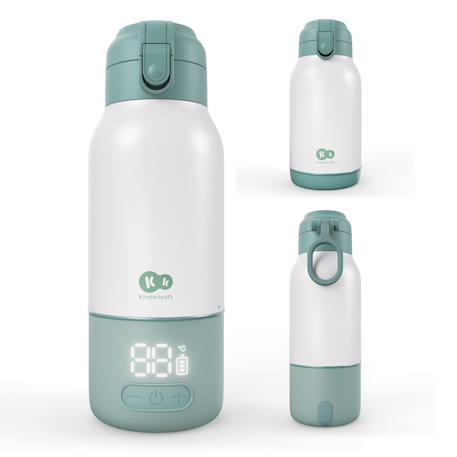 Kinderkraft - Chauffe-biberon Mobile Kinderkraft Gaja 2 En 1 Avec Thermos 500 Ml, Écran Numérique, Chauffe Rapide Et Maintien Au Chaud 20 H Vert