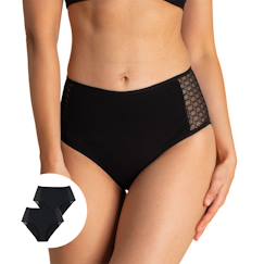 Vêtements de grossesse-Lingerie-Culotte, shorty-Lot de 2 culottes midi pour fuites urinaires femme