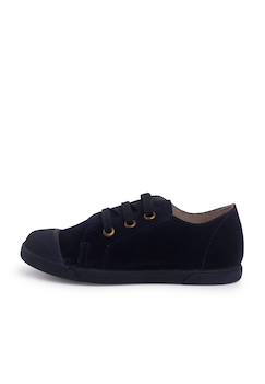 Chaussures-Chaussures fille 23-38-Baskets en suède avec embout en caoutchouc et lacets