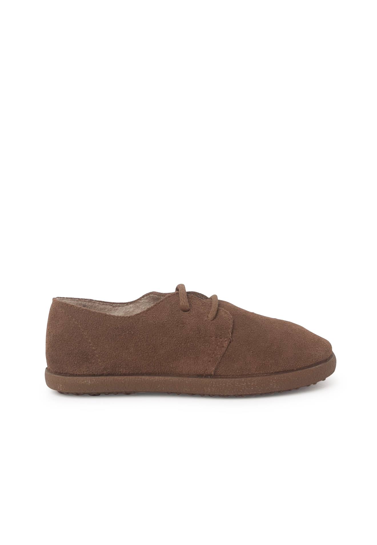 Chaussures À Lacets En Suède Avec Semelle Caramel Camel