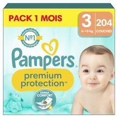 -204 couches premium protection, taille 3, 6-10 kg