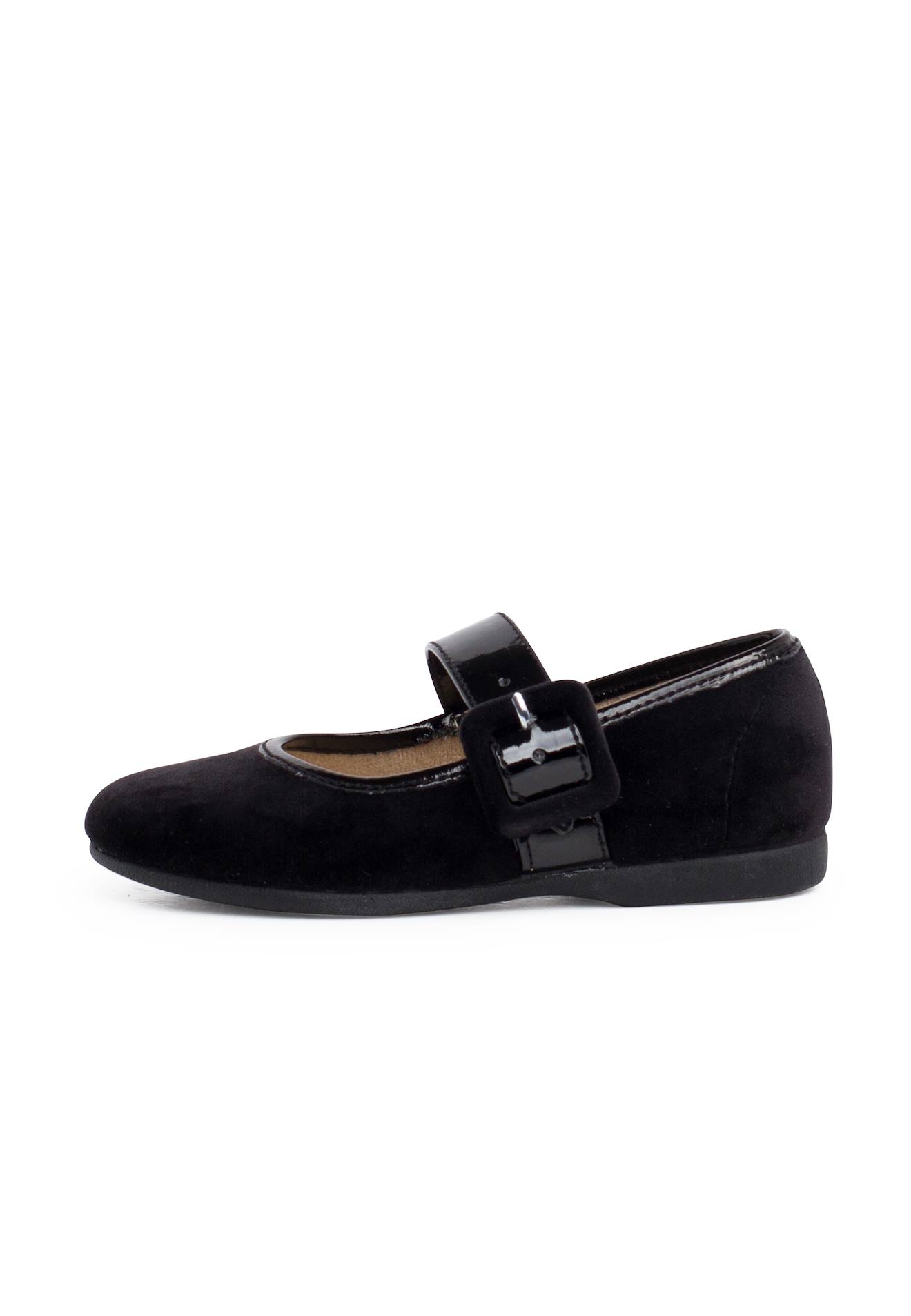 Velours Chaussures Babies Large Bracelet En Cuir Verni Noir