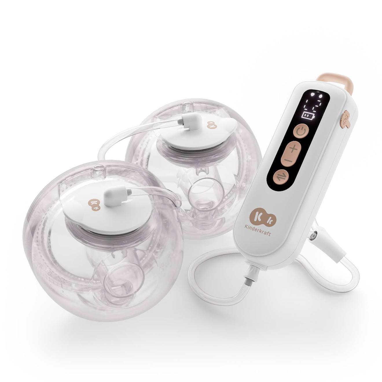 Tire-lait Électrique Double Gentleflow, 3 Modes, 9 Intensités, Mémoire Des Réglages, Sans Fil Usb-c, Jusqu’à 120 Min D’autonomie Gold (Kinderkraft) - Image 1