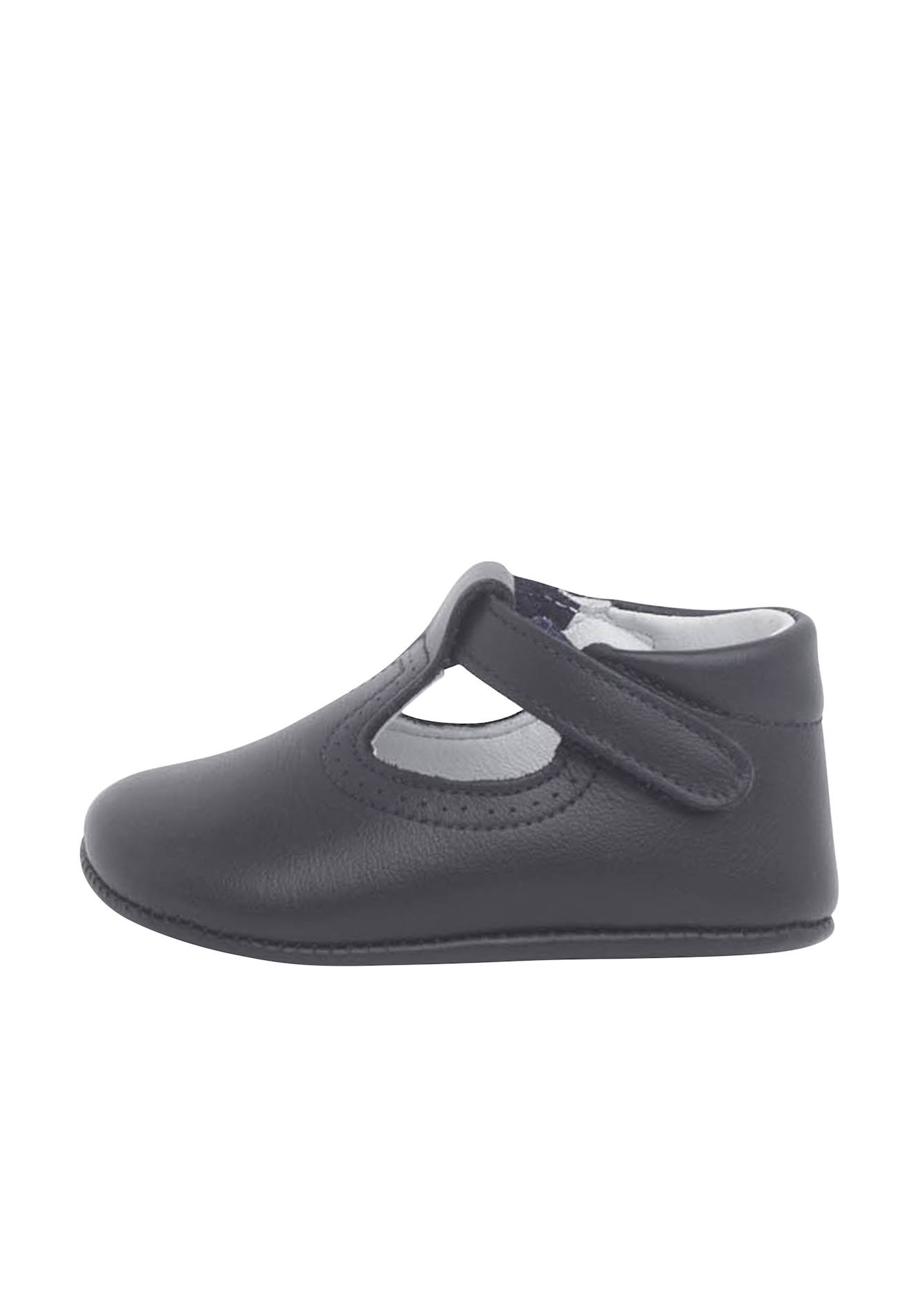Salomés En Cuir Avec Fermeture Scratch Bleu Marine Salomés En Cuir Avec Fermeture Scratch Bleu Marine