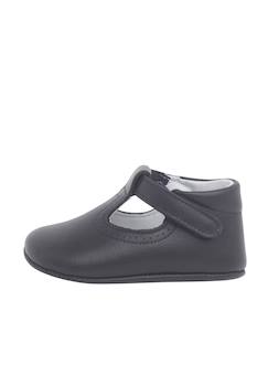 Chaussures-Chaussures bébé 17-26-Salomés en cuir avec fermeture scratch