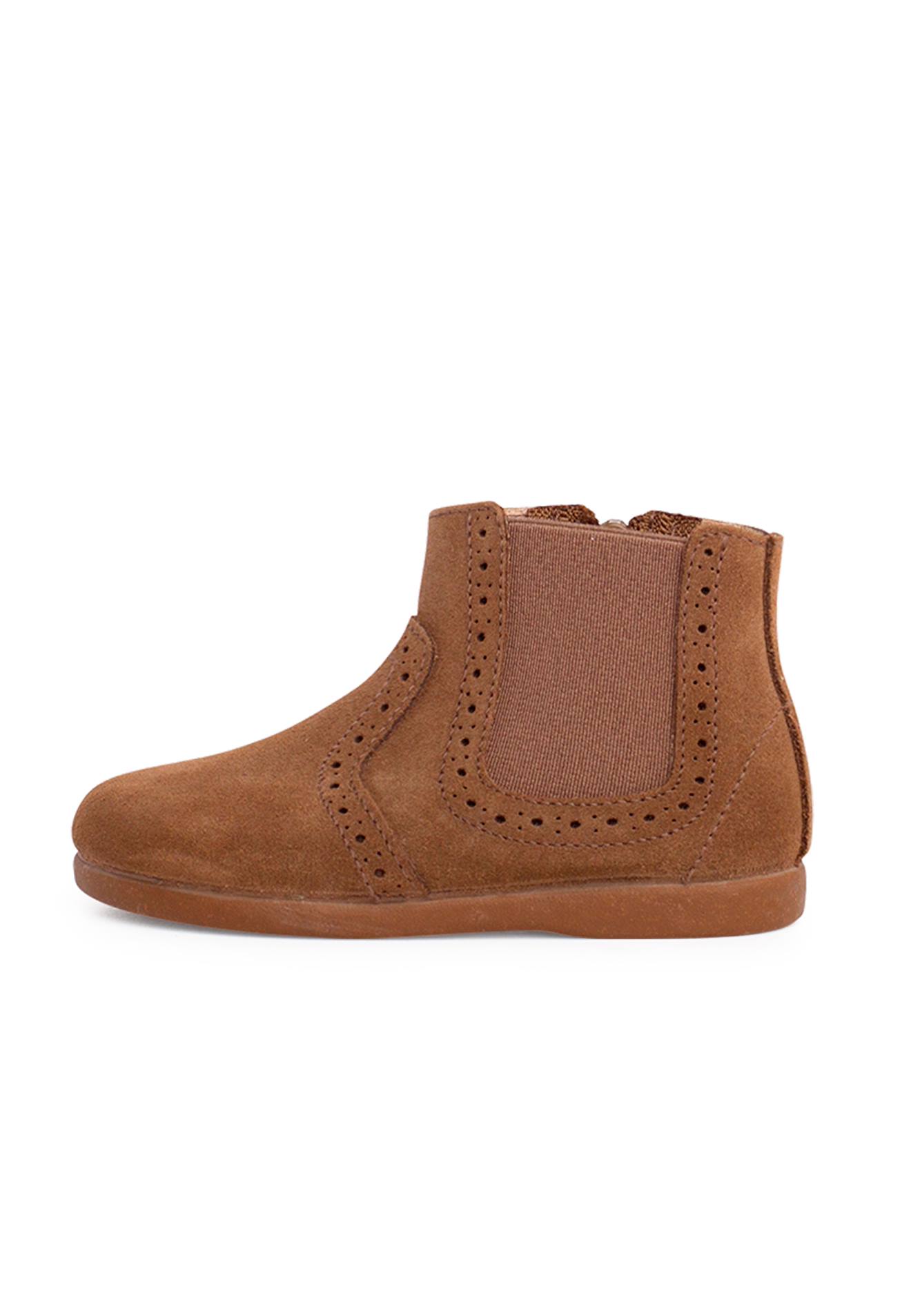 Bottines Zippées Et Élastiques Fille Caramel Mou Bottines Zippées Et Élastiques Fille Caramel Mou