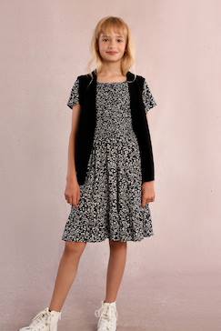 Robe à smocks fleuris  - vertbaudet enfant